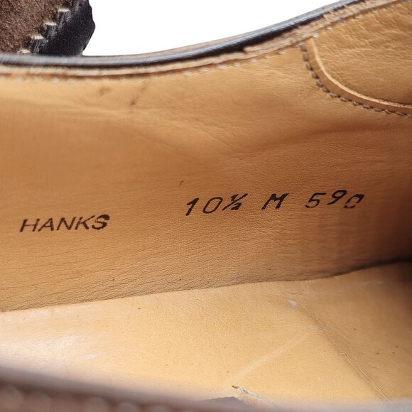 Mezlan Spain Brown Leather Suede Medallion Toe Oxfords Men's 10.5M Dress Shoes - Picture 10 of 11